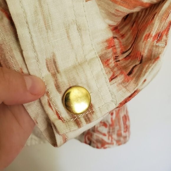 Chico's Printed Ikat Linen Jacket - Picture 4 of 8